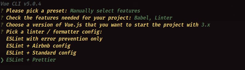 Configuration options