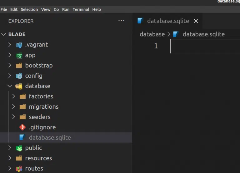 SQLite database